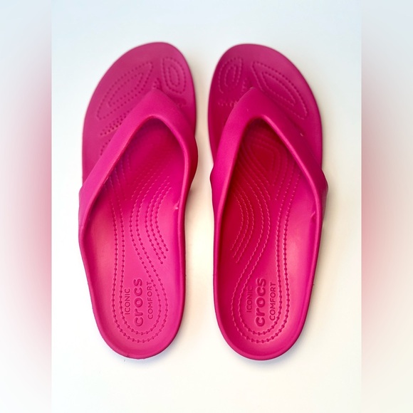 CROCS Kadee II Flip Flop Sandals Women’s Size 10 Pink EUC - Picture 7 of 7